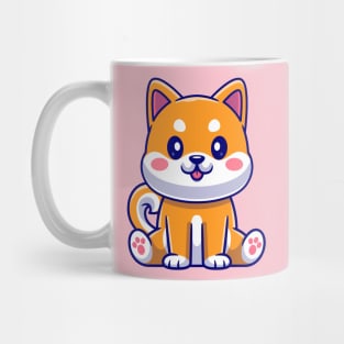 Cute Shiba Inu Sitting Cartoon Mug